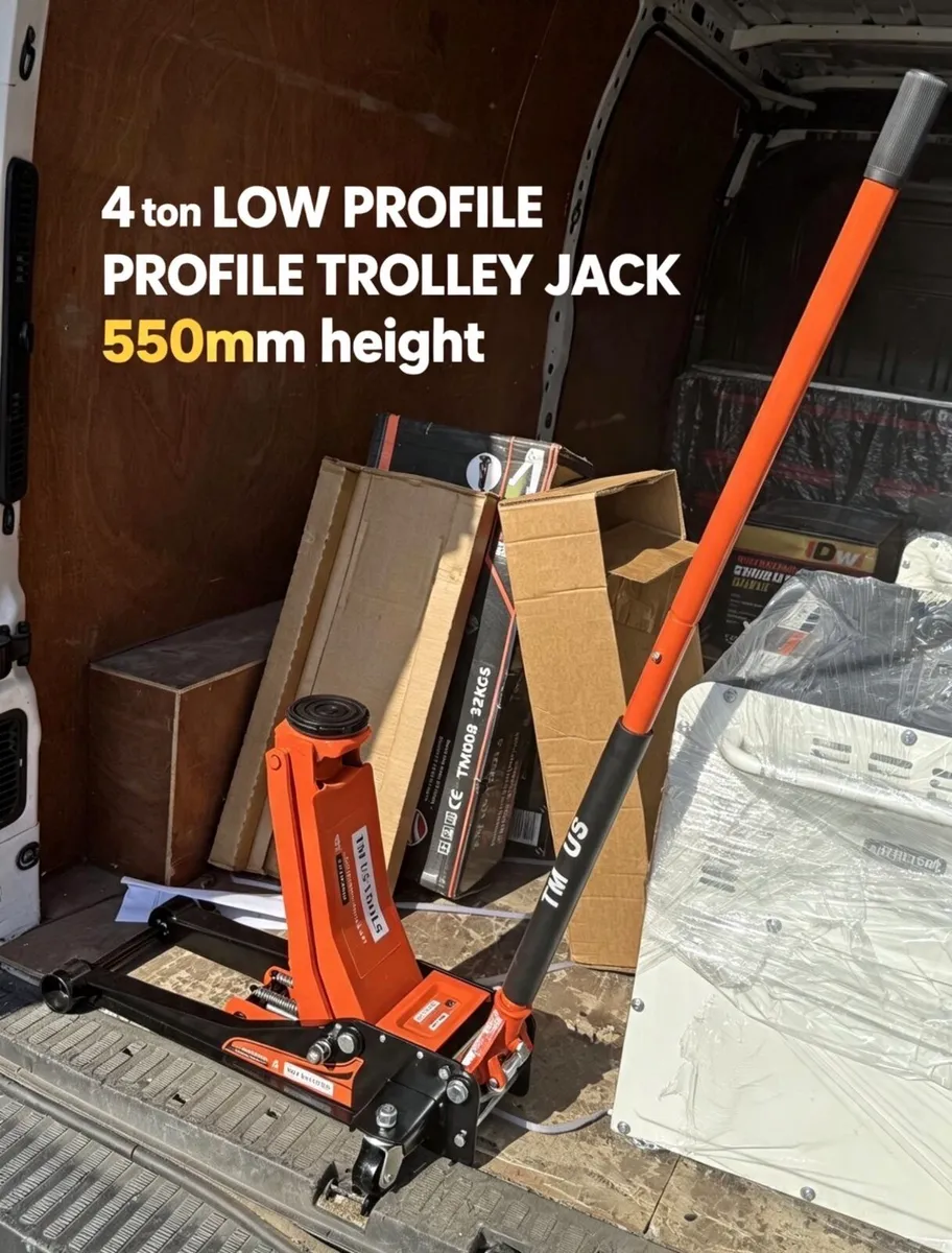 NEW 4ton LOW PROFILE TROLLEY JACK 550mm HEIGHT