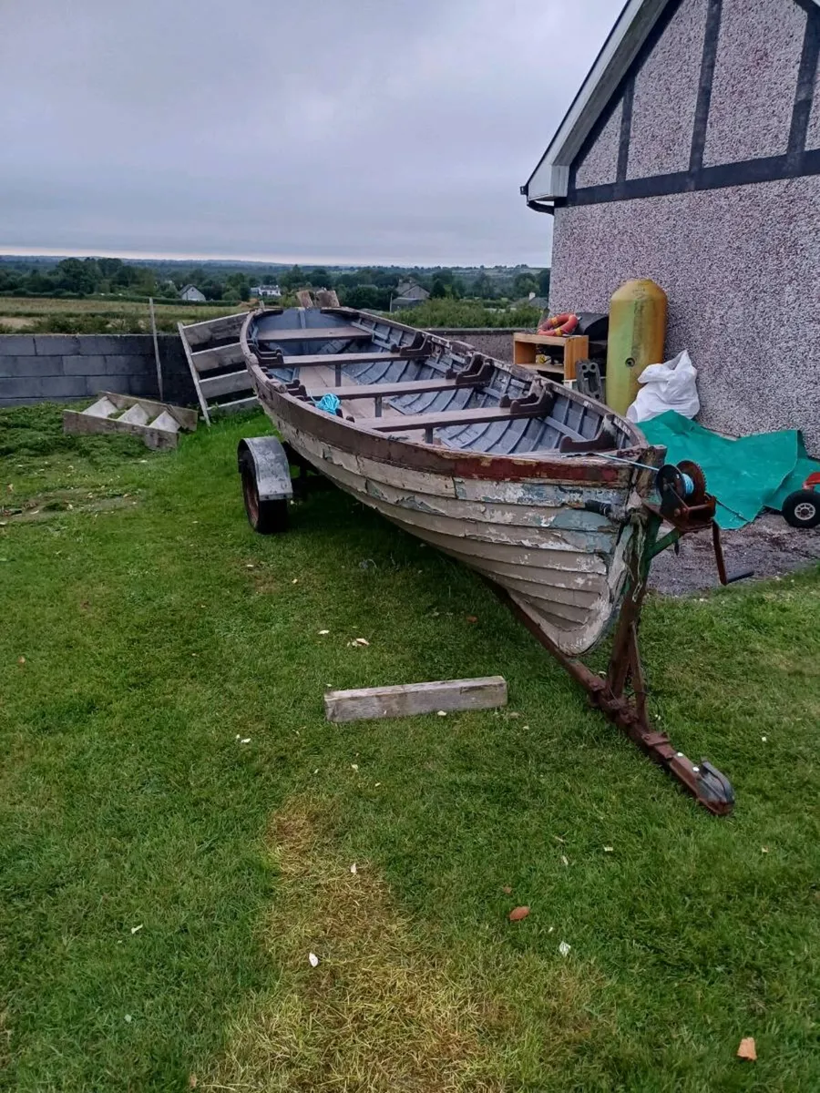 Timber boat and trailer ,price drop - Image 1