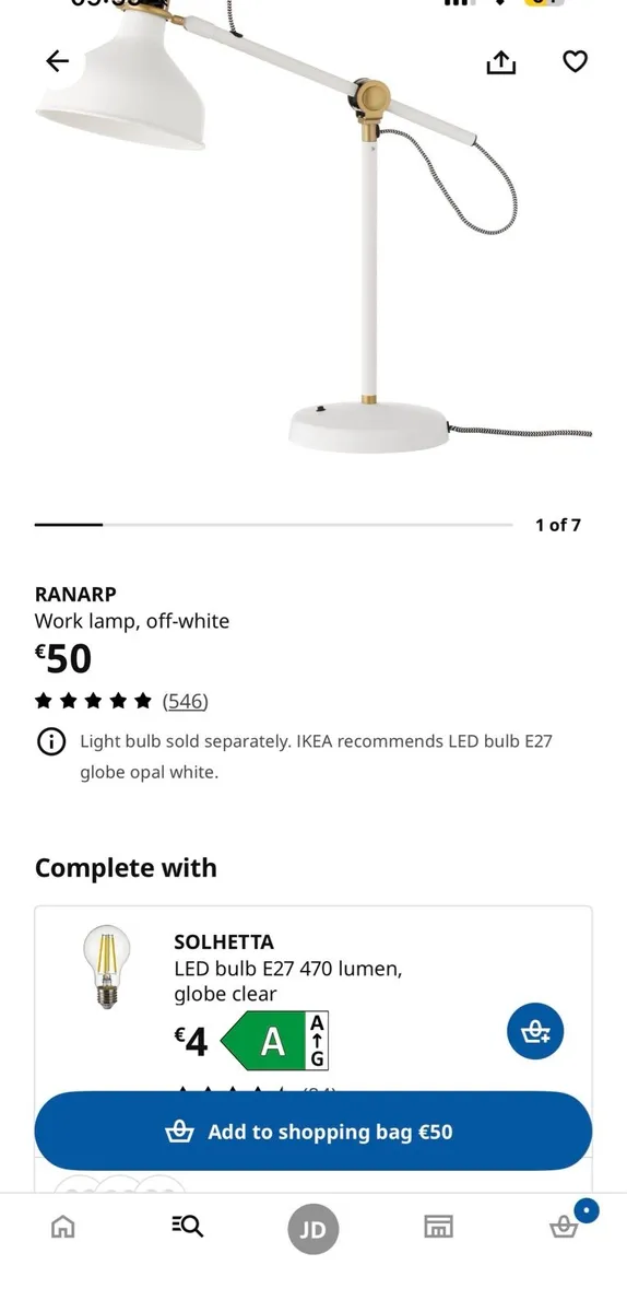Desk Lamp with led bulb - Image 3