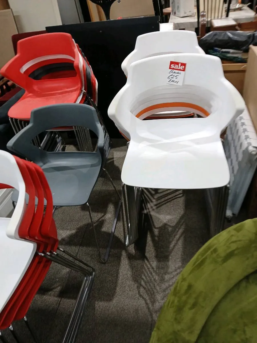 Coloured plastic chairs €25 each - Image 2