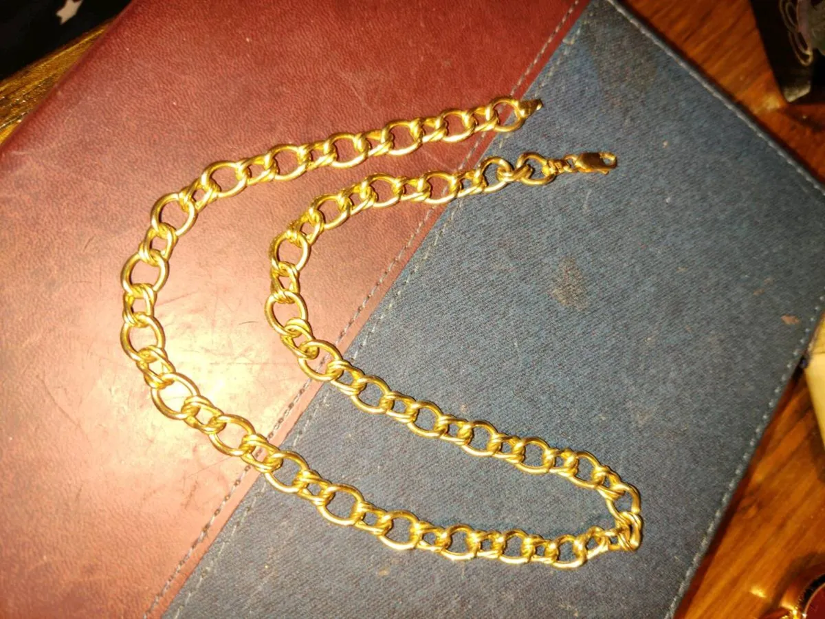 BULKY BELCHER LOOP LINK, 9CT Gold 11.66g 18"Chain - Image 1