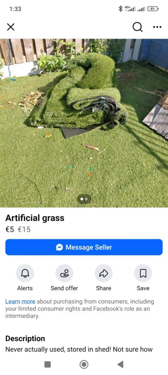 Any body looking to get rid artificial grass free