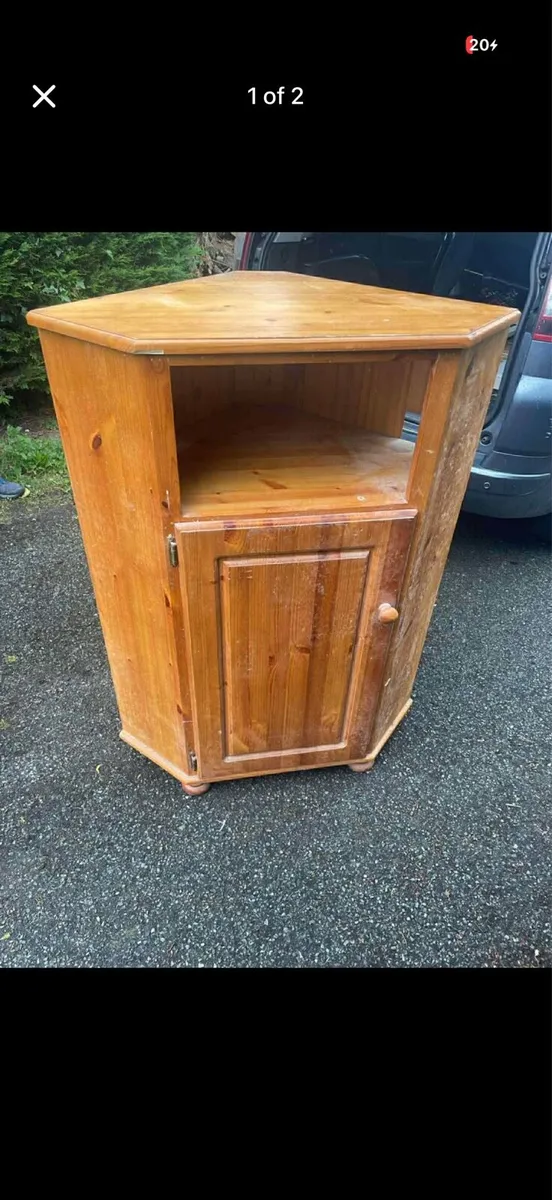 wooden corner unit / shelf locker - Image 1
