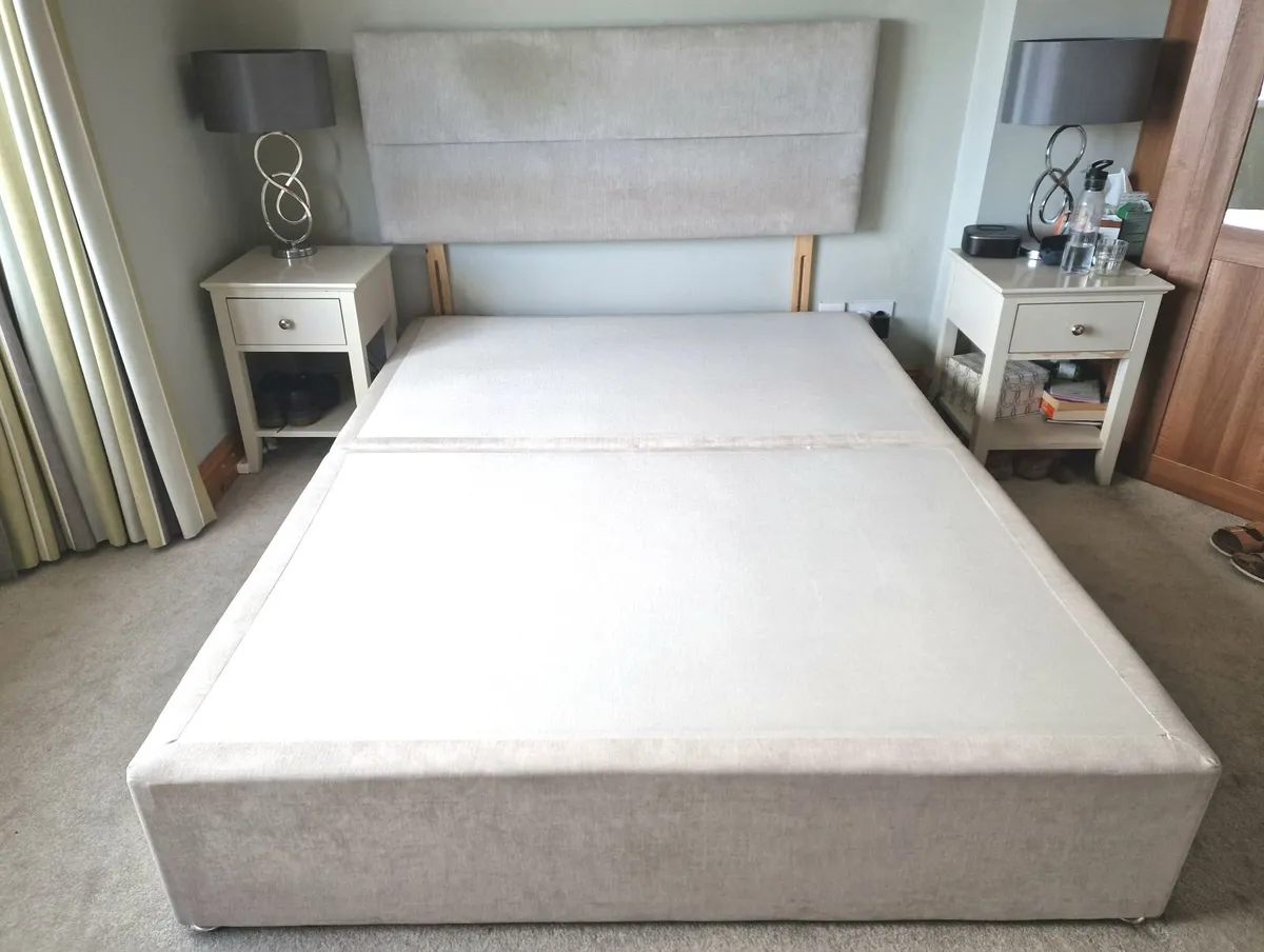 5ft king size Headboard and divan baseboard - Image 3