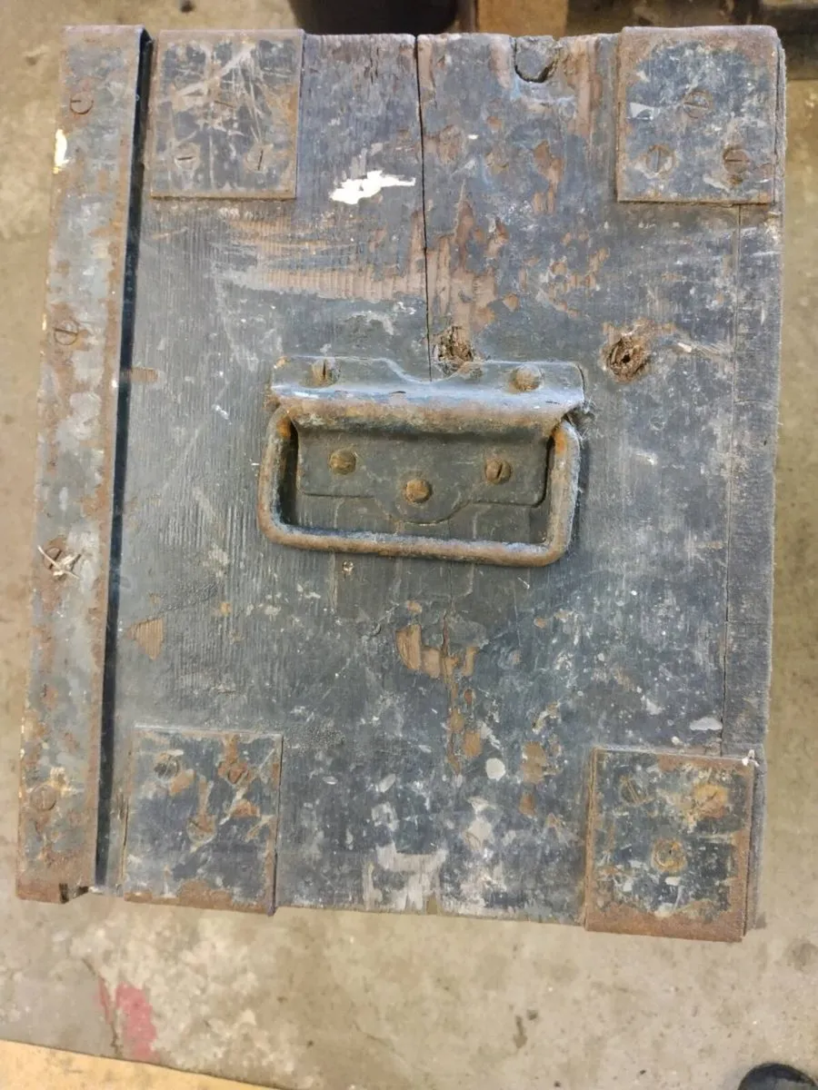 Antique Military Campaign Footlocker - Image 2