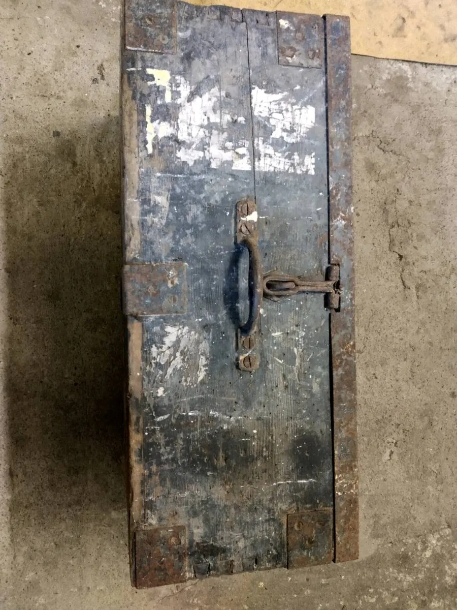 Antique Military Campaign Footlocker - Image 3