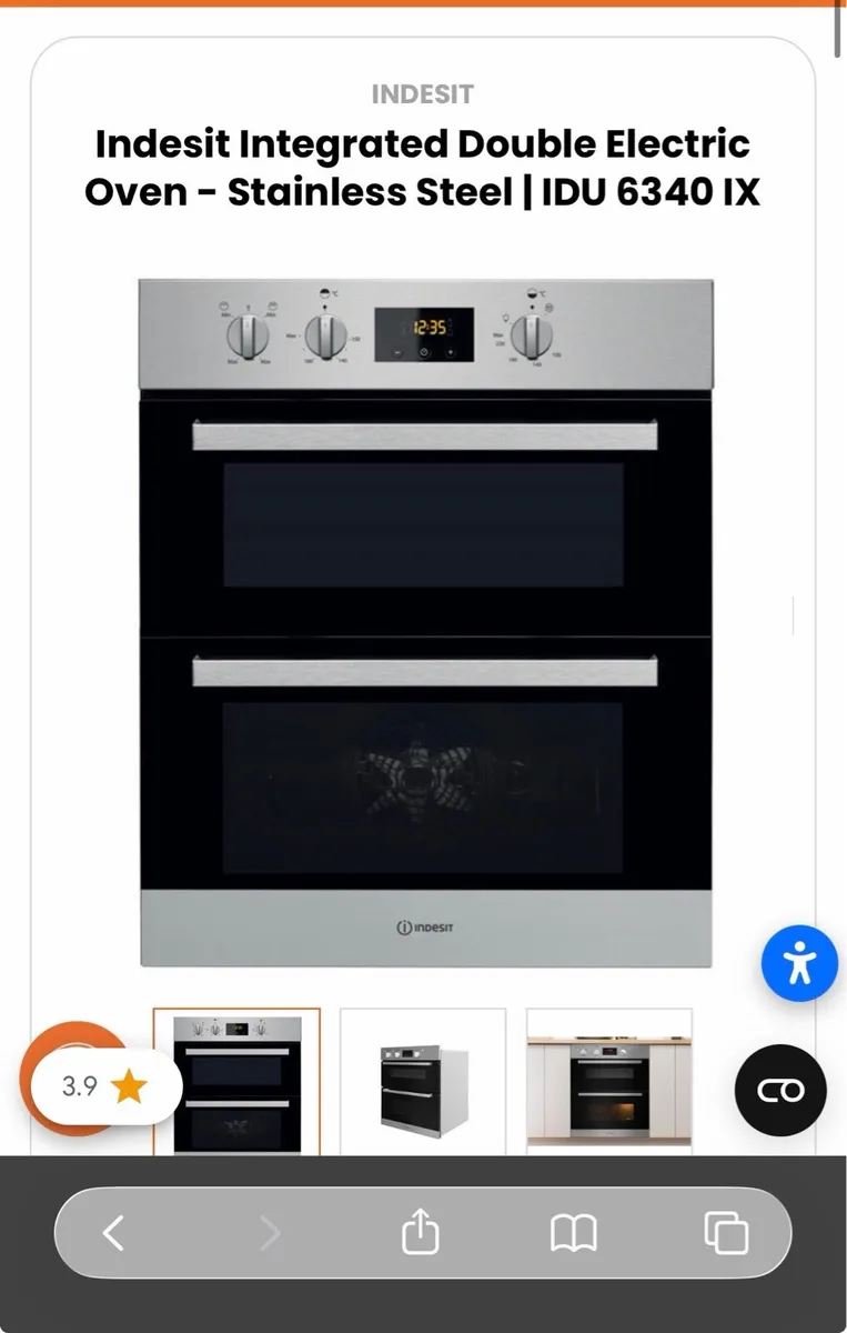 Indesit Integrated Double Electric Oven - Image 4