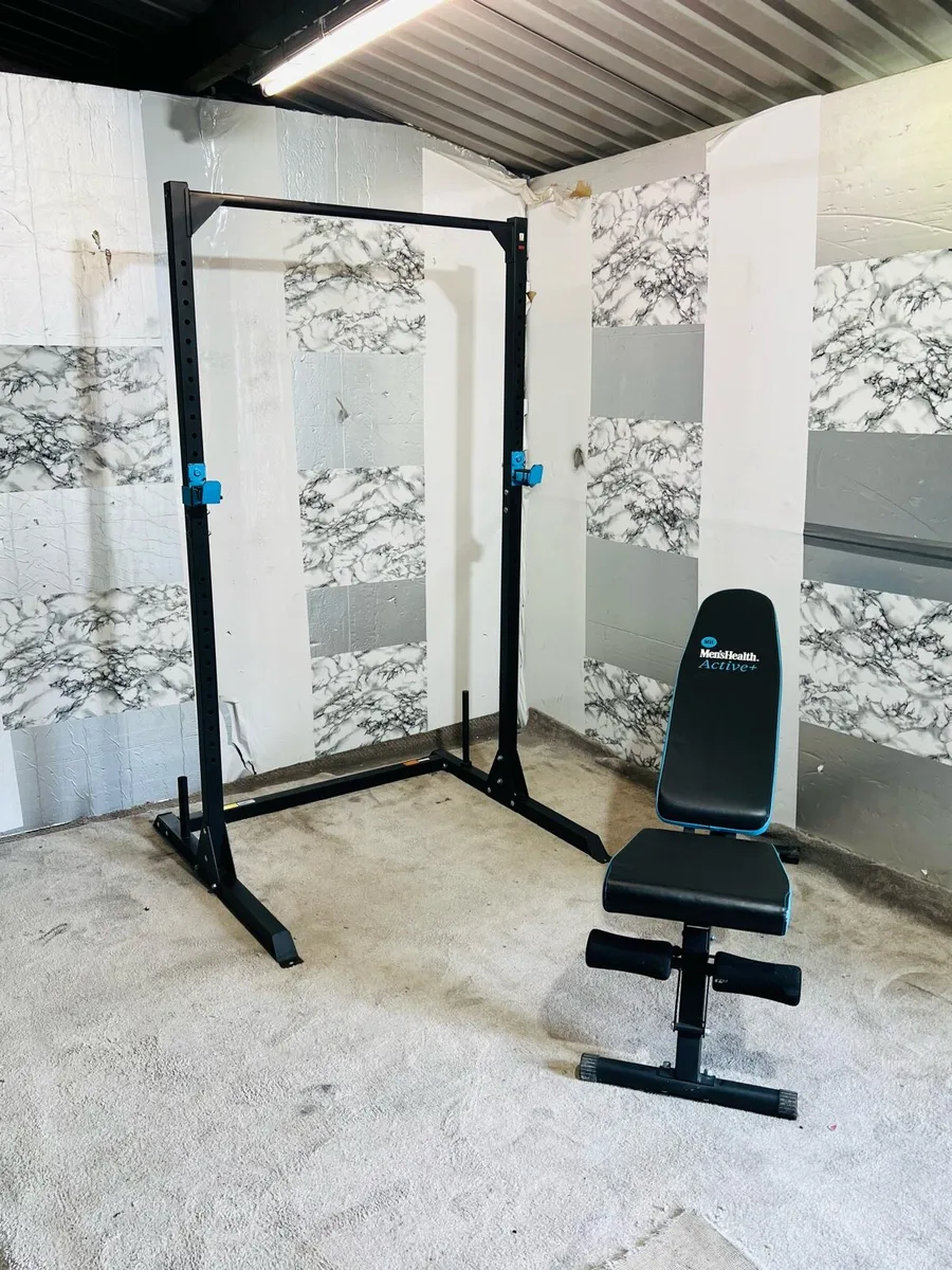 ADJUSTABLE WEIGHT BENCH WITH SQUAT RACK - Image 2