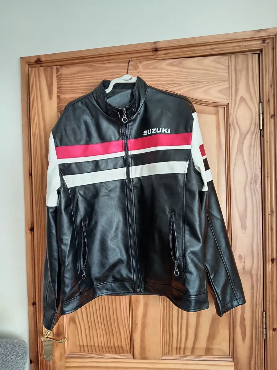 New leather motorcycle jacket size large - Image 1