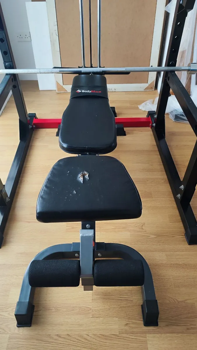 Gym Heavy Power Rack +Lat/Low Pulley+bench+7ft bar - Image 4