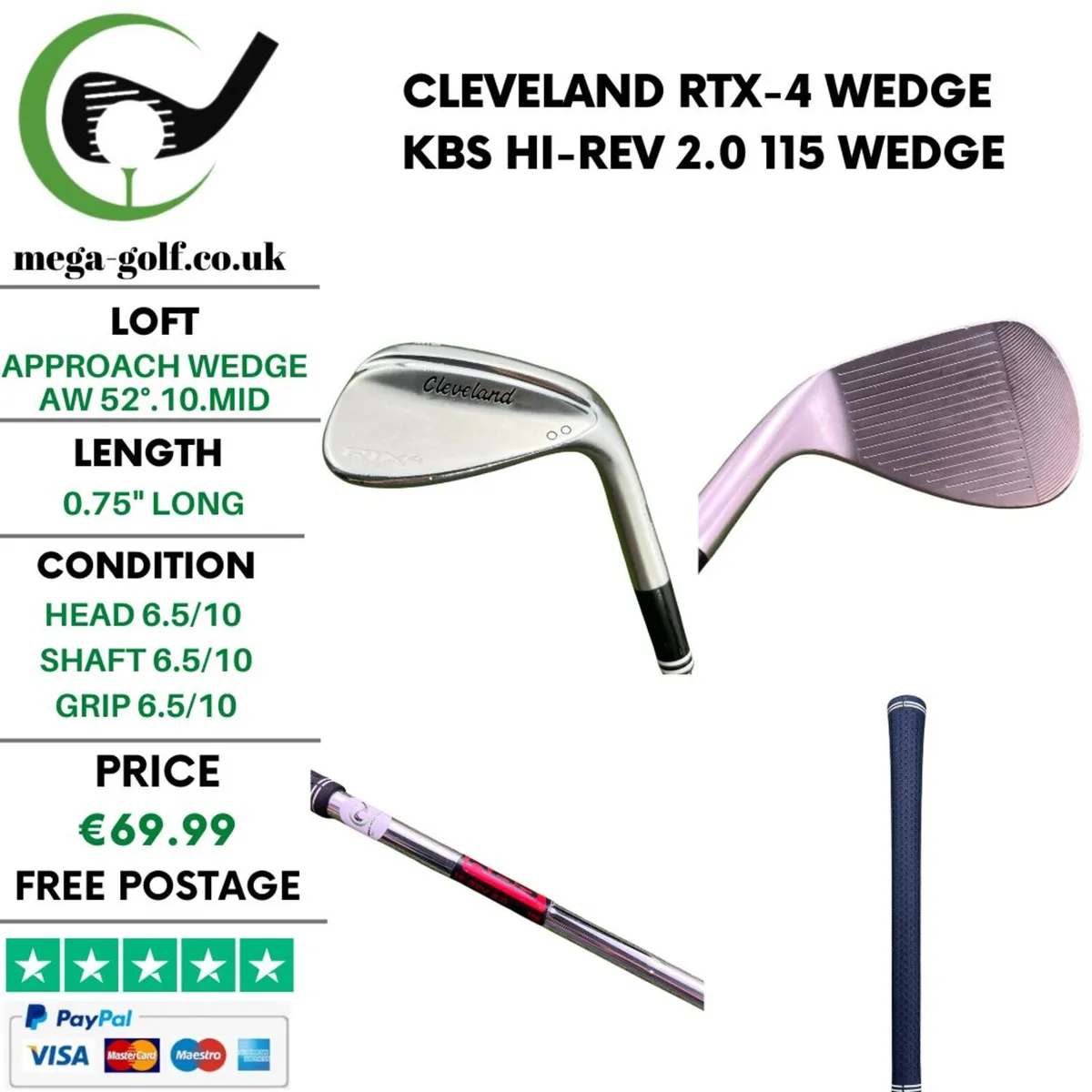Cleveland RTX-4 Wedge Aw 52°.10.Mid / Wedge - Image 1