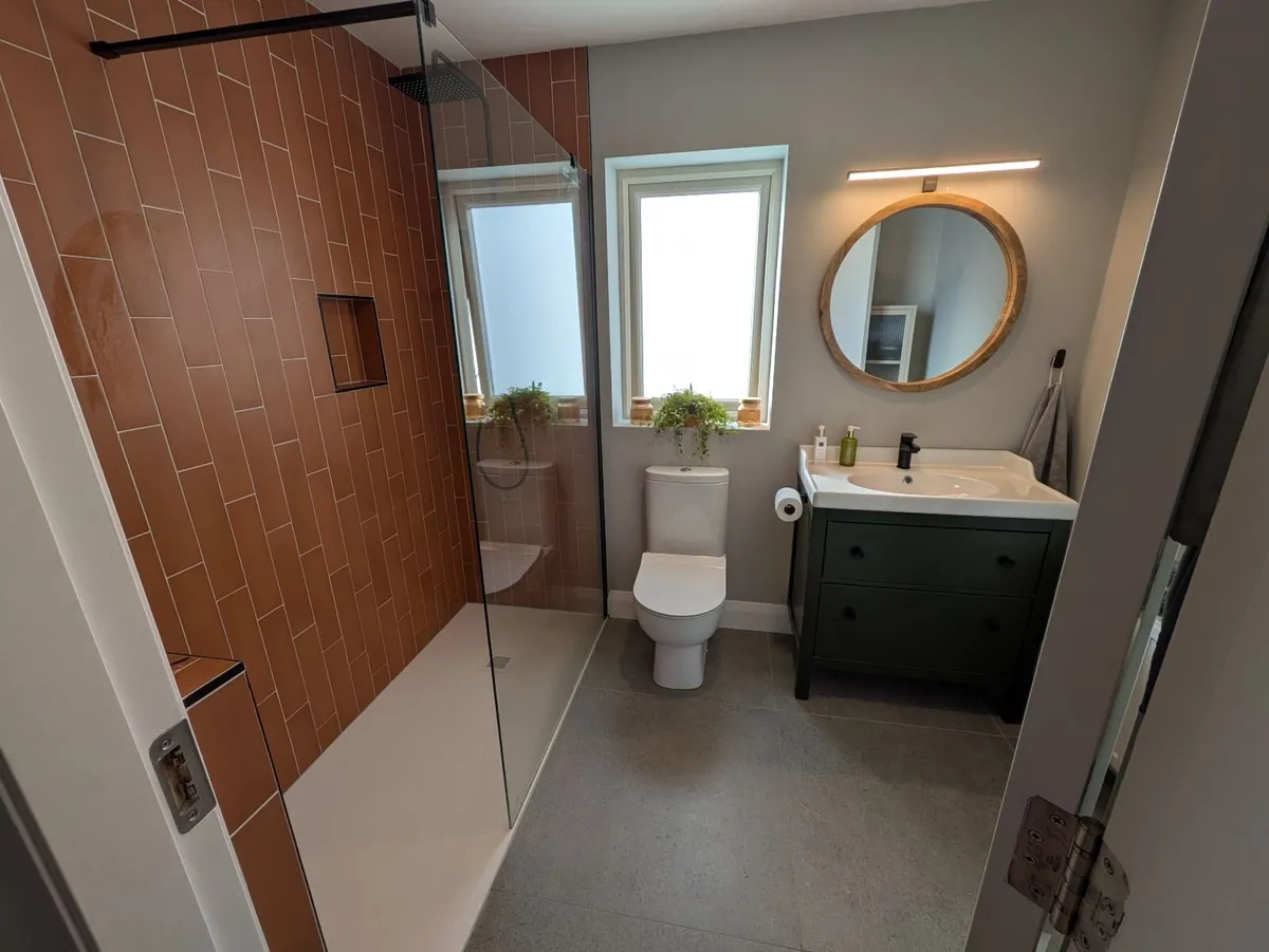 Wetroom panel - Sonas Aspect 1200 mm Matt Black - Image 2