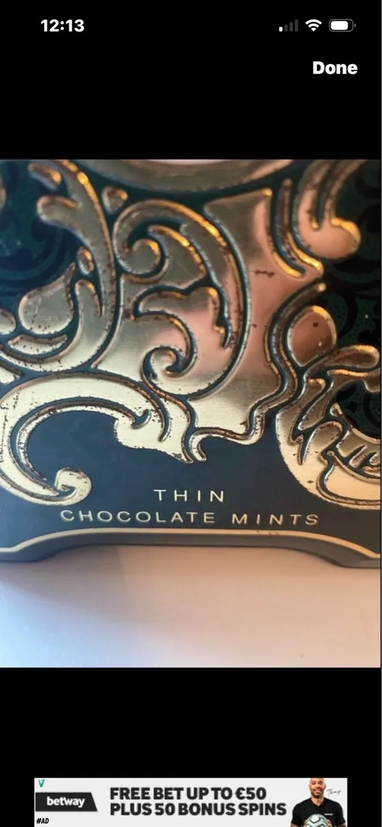 Vintage After Eight Clock Shaped Tin Box - Image 4