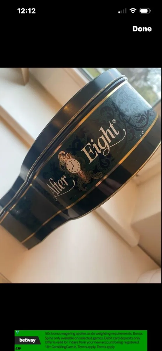 Vintage After Eight Clock Shaped Tin Box - Image 3