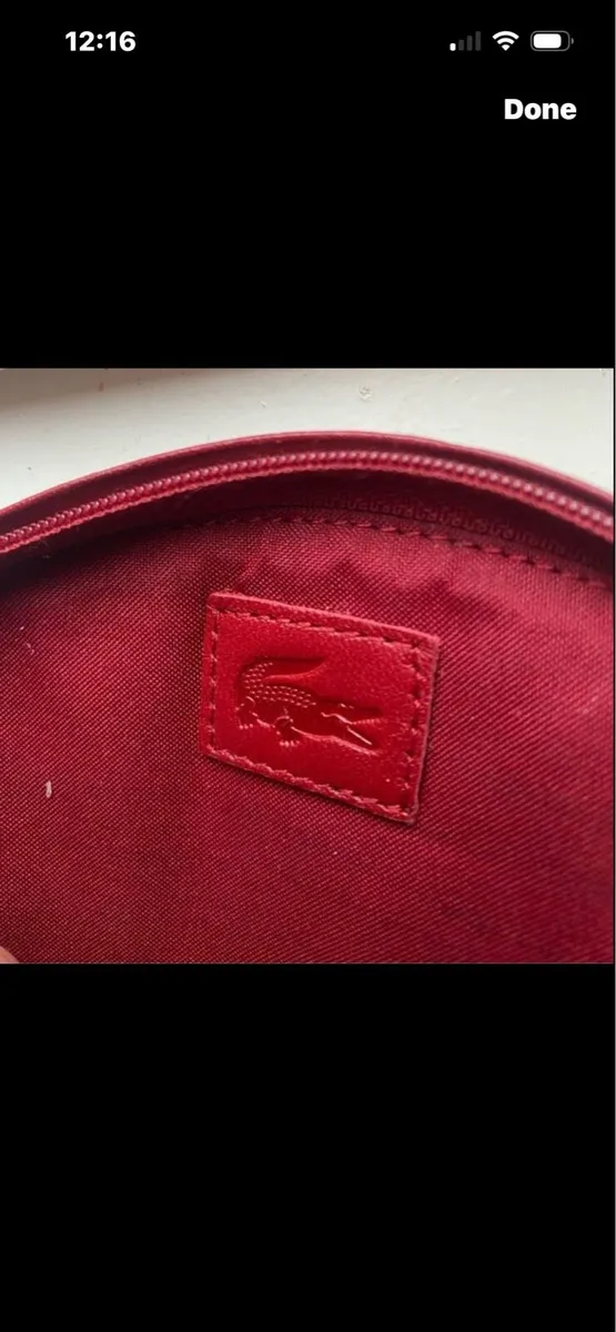 Lacoste leather Perfume/ Toiletry purse - Image 4