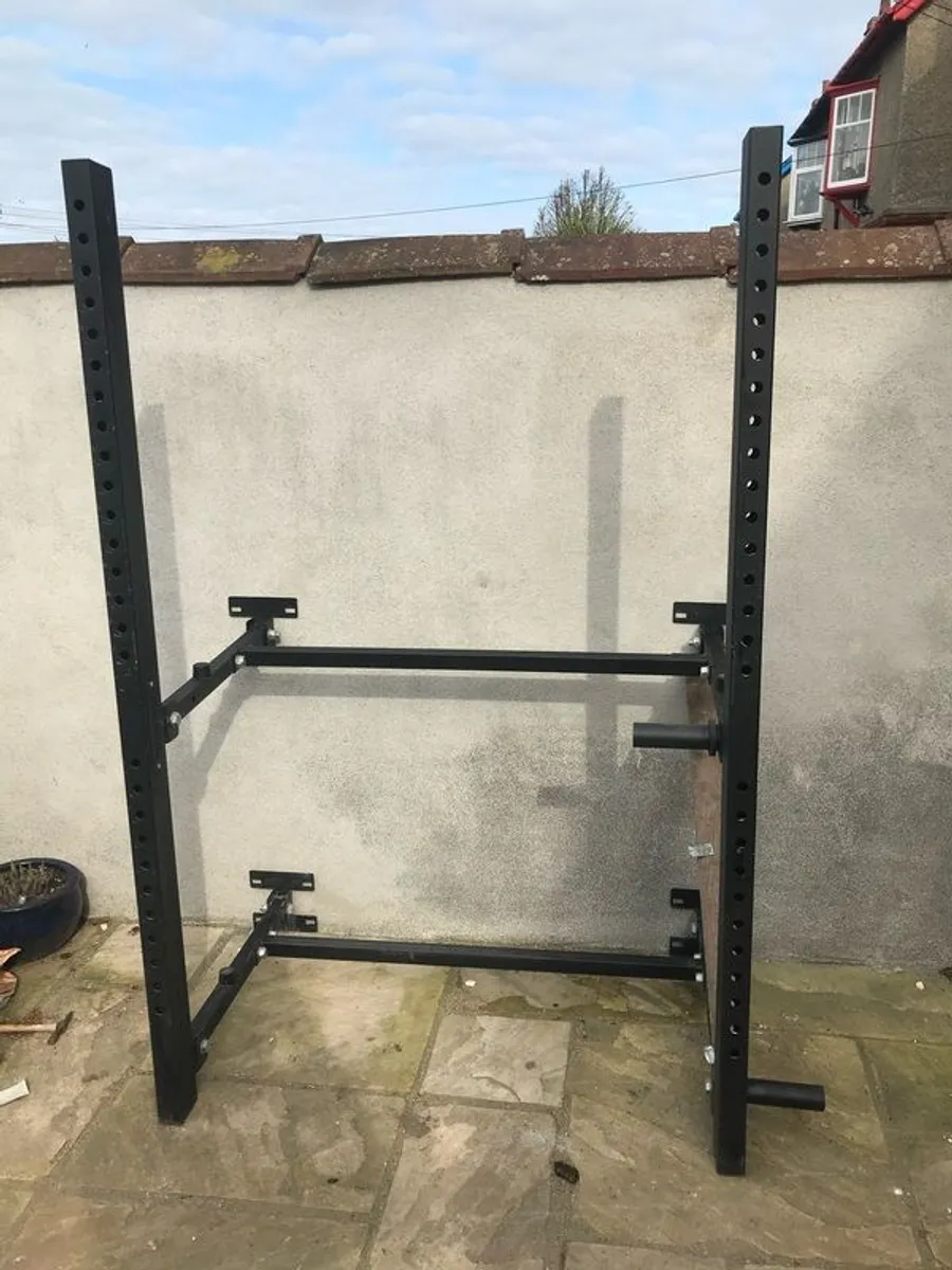 squat rack -wall mounted with bolts etc - Image 1