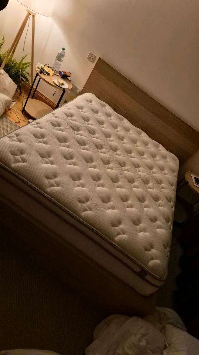King Bed Mattress and Frame - Image 1