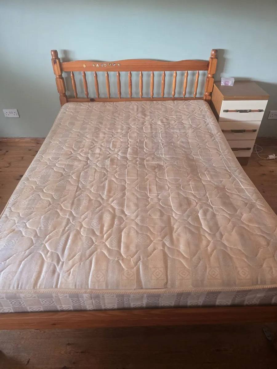 Wooden bed frame