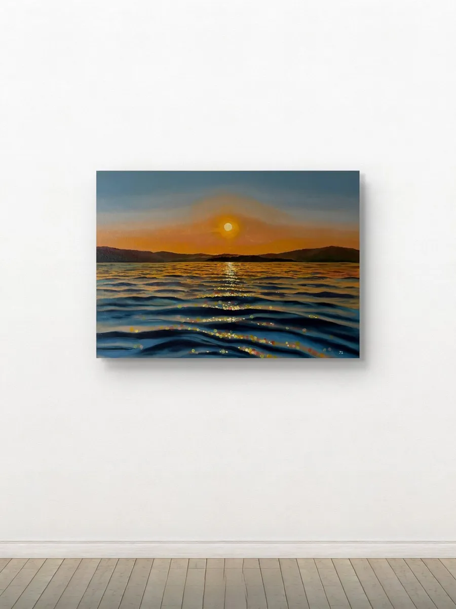 ORIGINAL OIL PAINTING, Seascape Artwork, Wall Art - Image 4