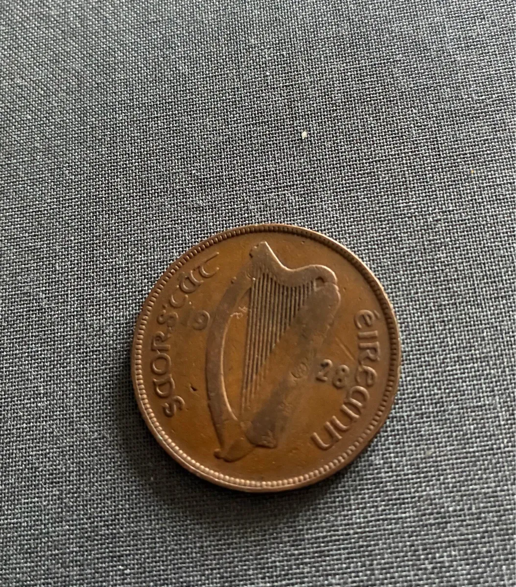 1928 Irish Penny/ pingin - Image 1