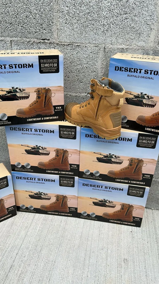 Desert Storm S3 Zip Work Boots all sizes - Image 3