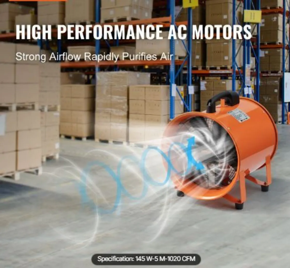 Portable Ventilator, 203.2mm Heavy Duty Cylinder - Image 2