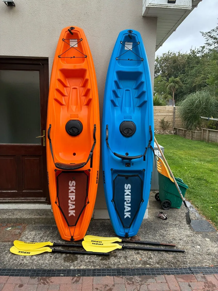 Two Sit on Kayaks - Image 2