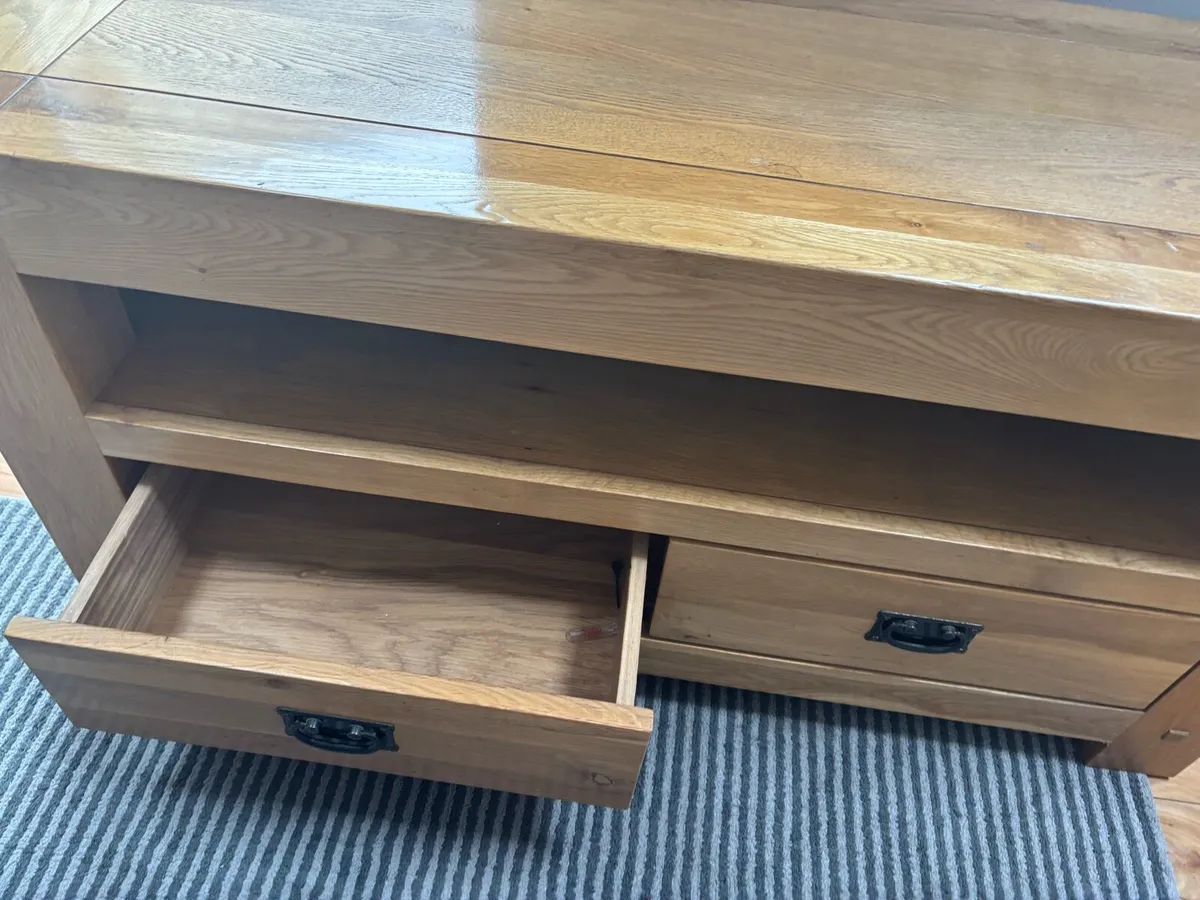 TV Unit Solid Oak - Image 3