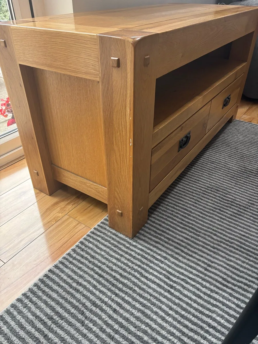 TV Unit Solid Oak - Image 4