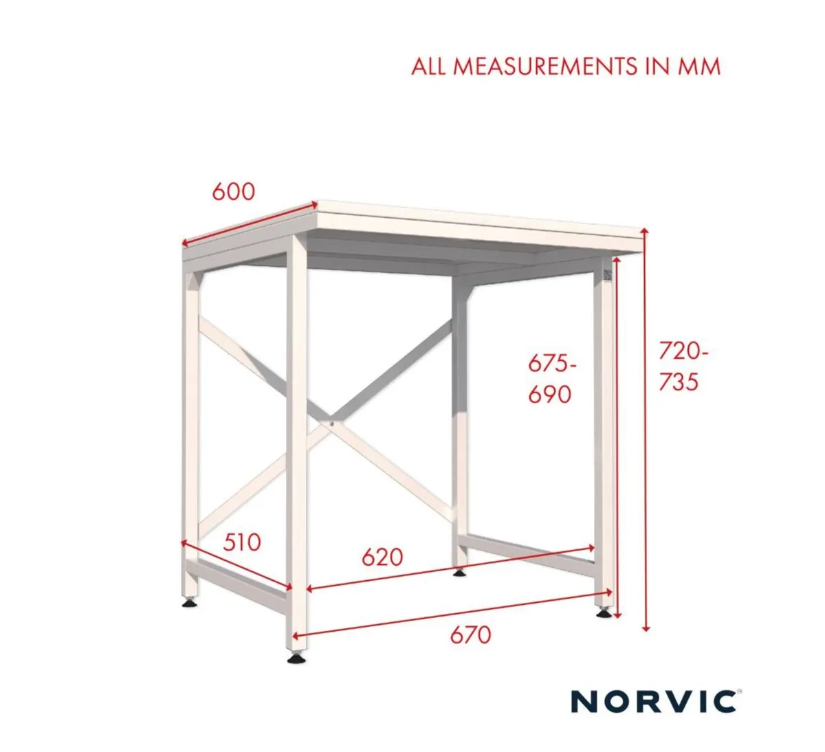 Adjustable steel appliance stand - Image 1
