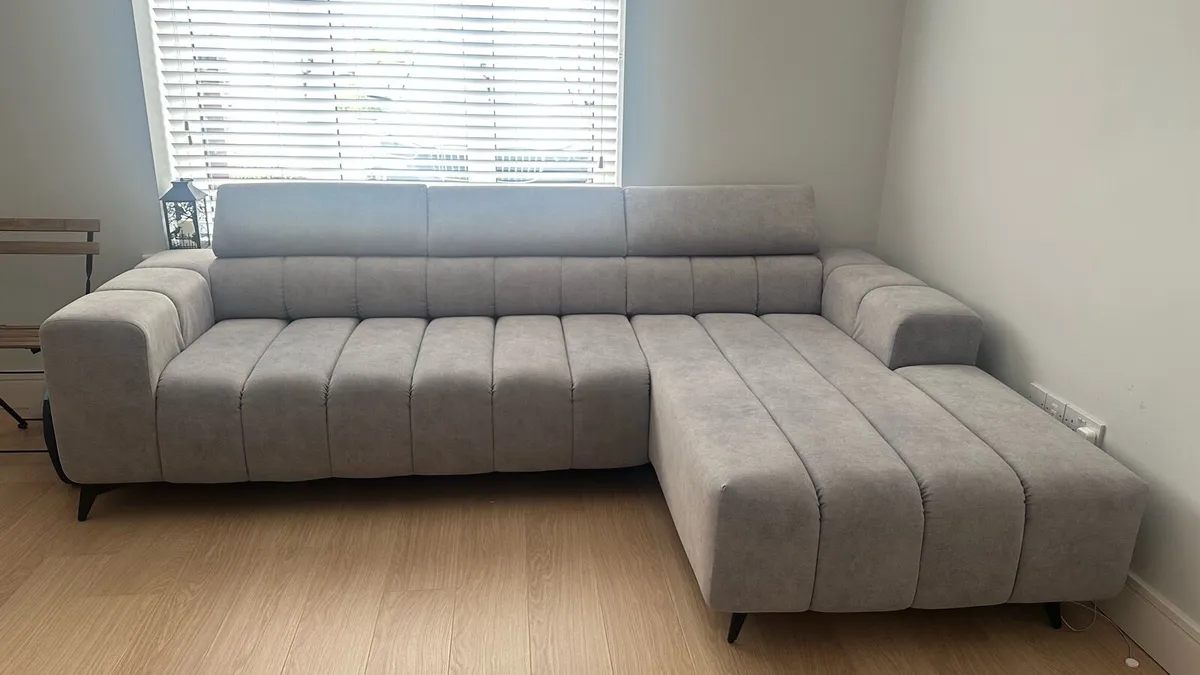 Corner sofa bed with storage | easy care fabric - Image 1