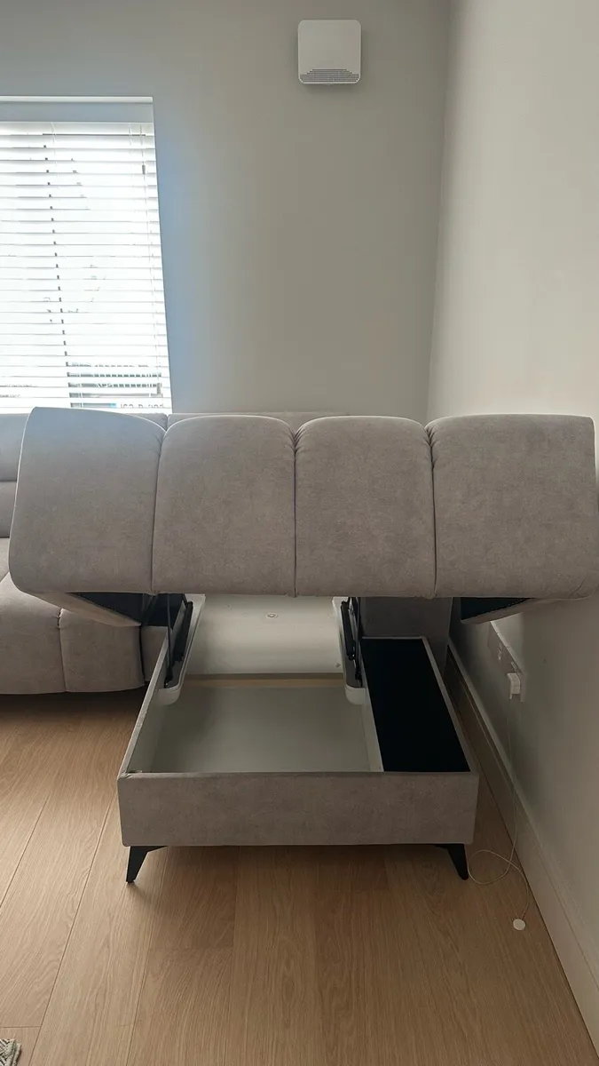 Corner sofa bed with storage | easy care fabric - Image 2