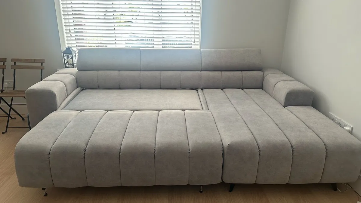 Corner sofa bed with storage | easy care fabric - Image 3