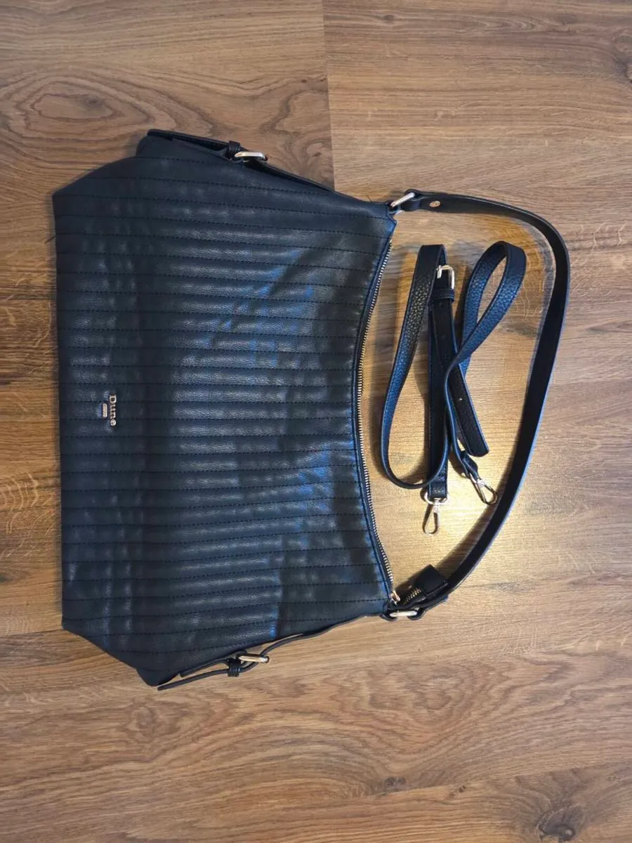 Dune London Black Ribbed Shoulder Bag – Great Cond