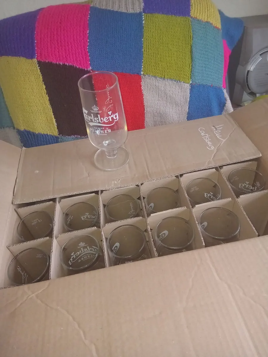 22 NEW CARLSBERG PINT GLASSES - Image 1