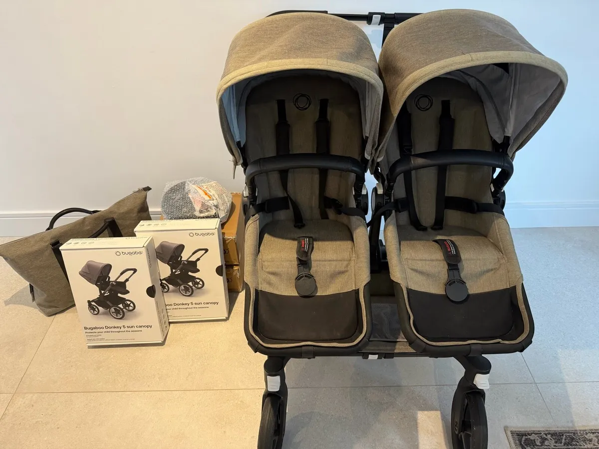 Bugaboo Donkey 3 Duo - Mineral Taupe/ Black - Image 1