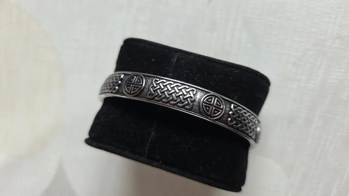 Celtic designed steel bracelet - Image 1