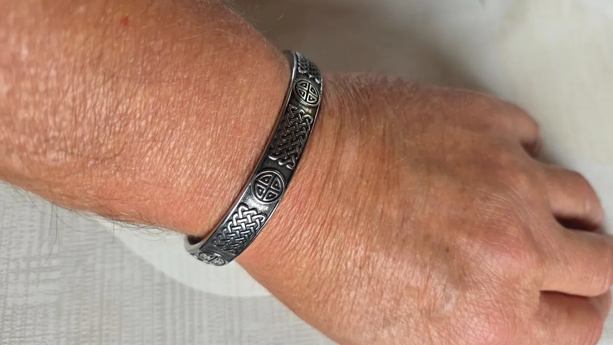 Celtic designed steel bracelet - Image 2