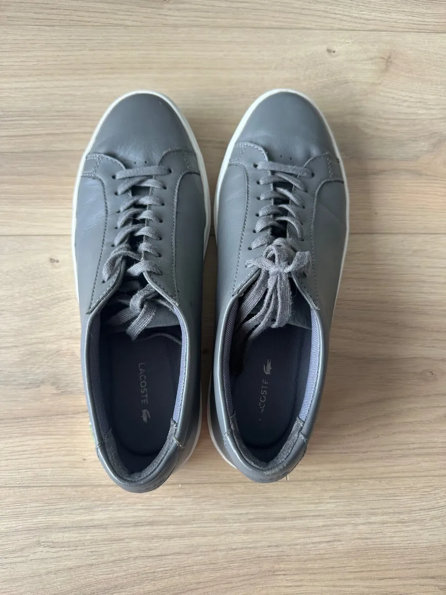 Lacoste Grey Leather Sneakers - Image 2