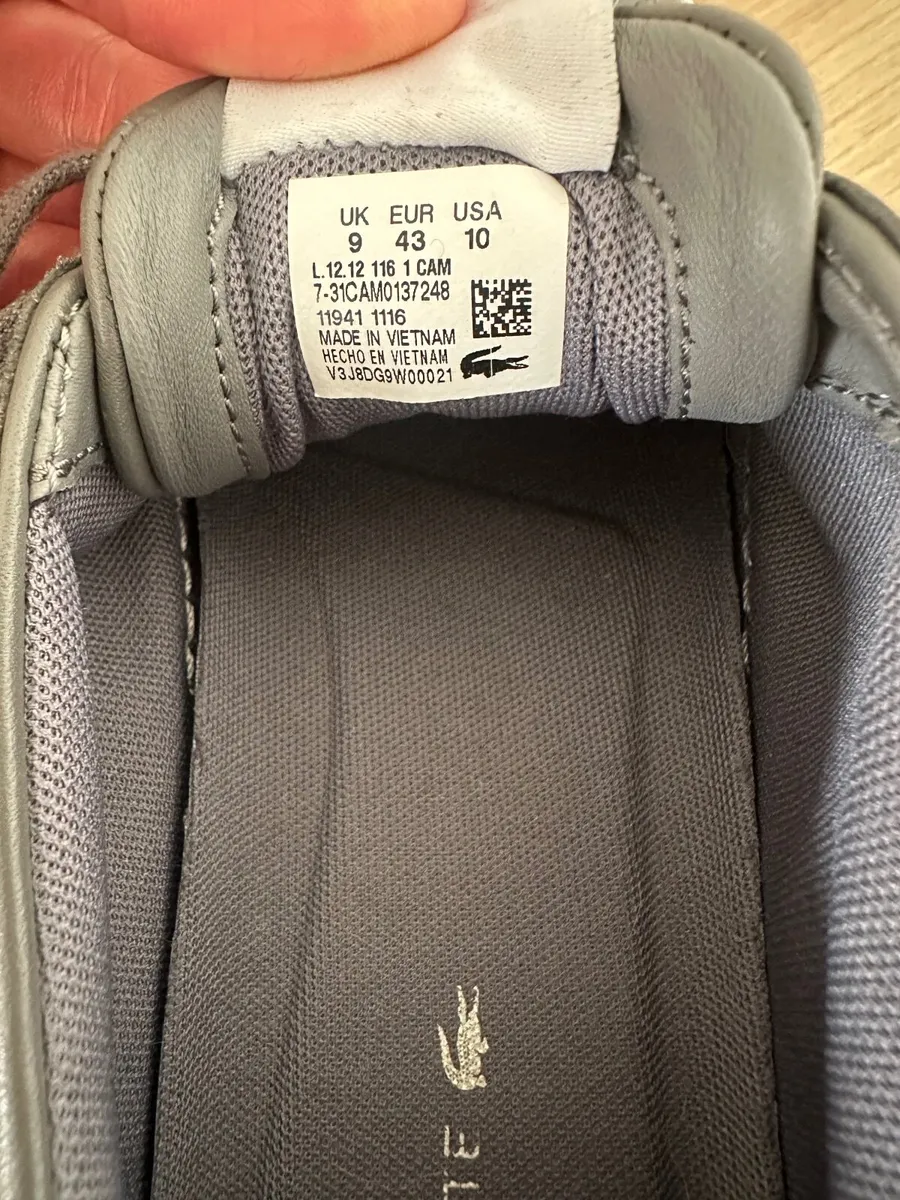 Lacoste Grey Leather Sneakers - Image 4