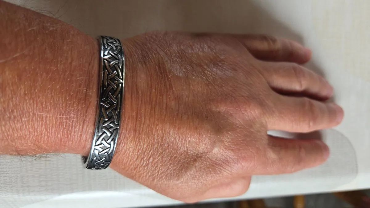 Celtic designed steel bracelet - Image 3