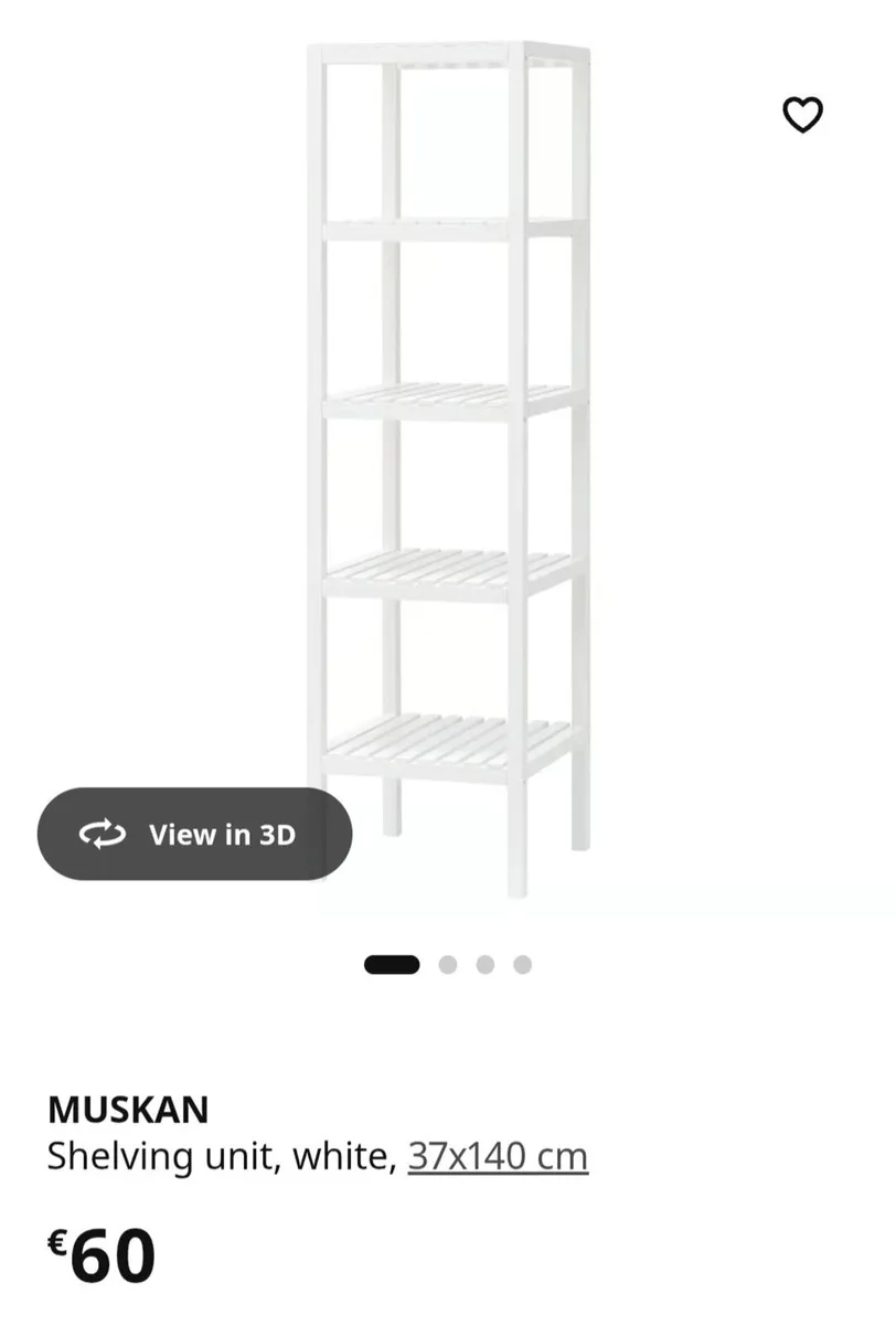 Open shelving unit bathroom bedroom living room - Image 3
