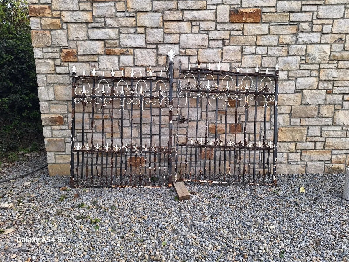 Antique Wrought Iron Gates from 1883 - Image 1
