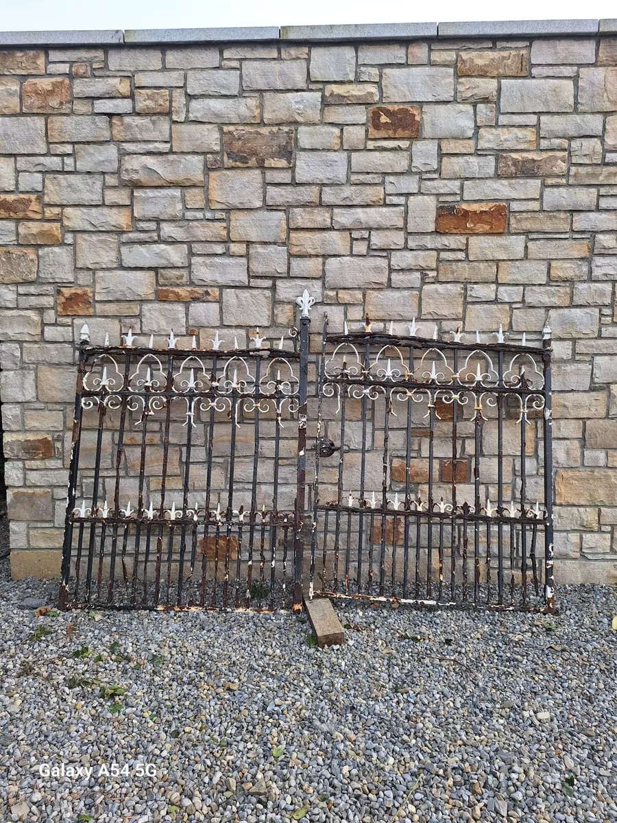 Antique Wrought Iron Gates from 1883 - Image 2