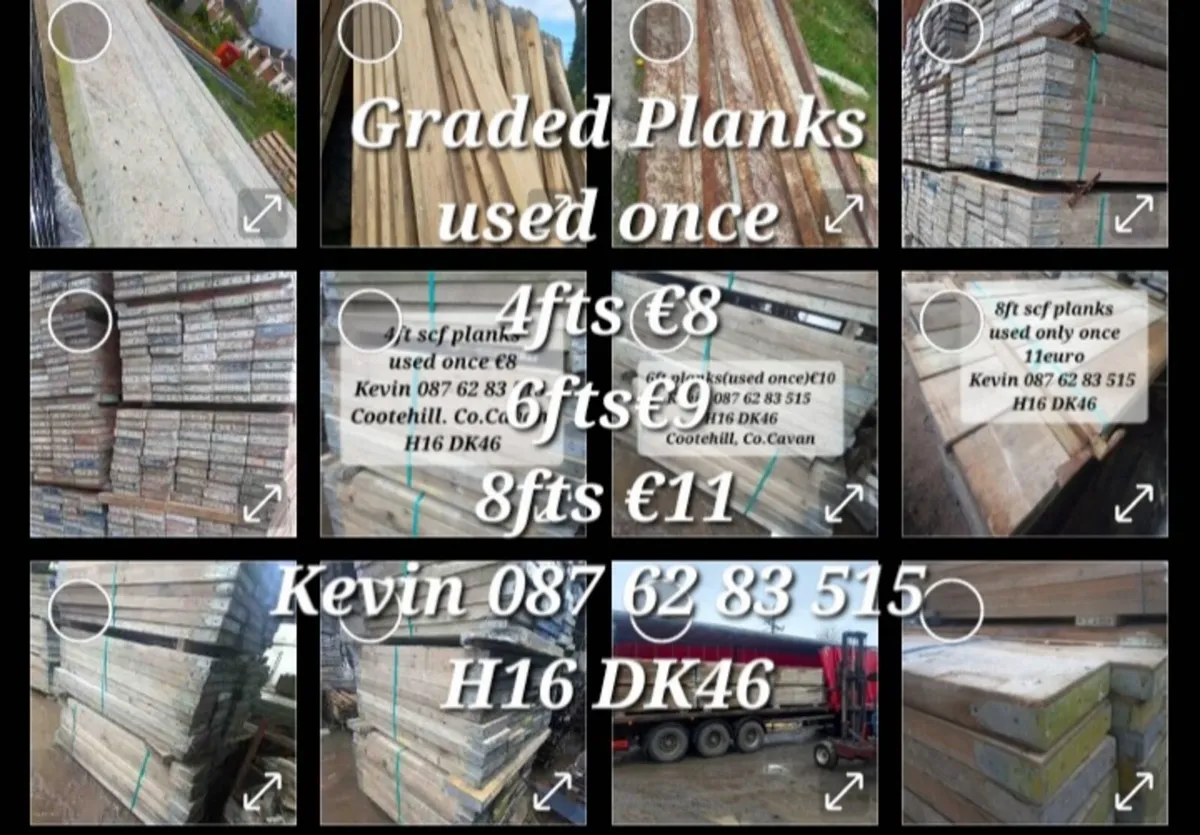 Barely used 9ft scaffolding planks 11euro - Image 1