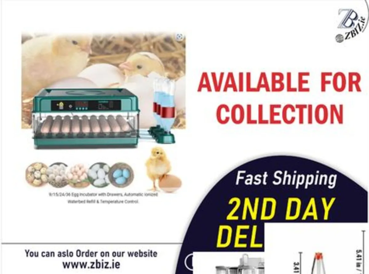 36 Egg Incubator; Automatic Egg Turner For Poultry - Image 1