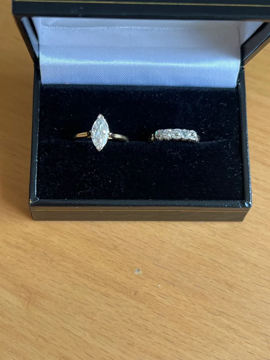 Beautiful Eternity 5 diamonds approx 15 grams, set - Image 3