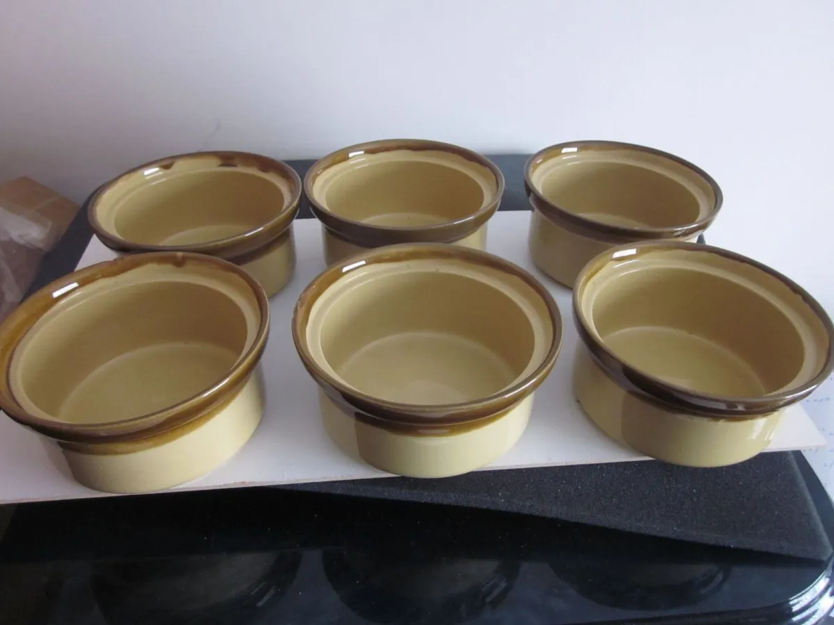 TG Green "Granville" Stoneware Glazed Bowls X6 - Image 1