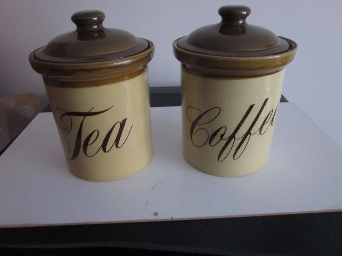 TG Green "Granville" Stoneware Glazed Jars X2 - Image 1