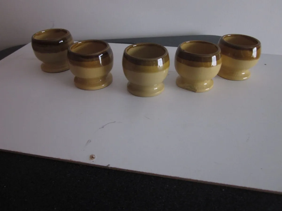 TG Green "Granville" Stoneware Glazed Egg Cups X5 - Image 4
